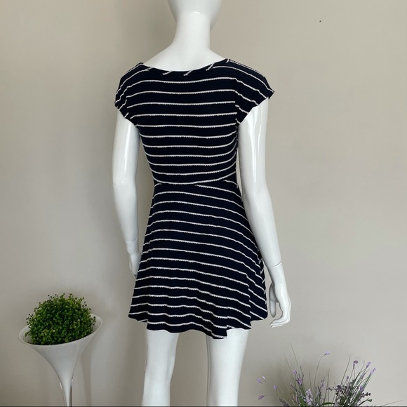DINA BE Navy Summer Circle Dress S/M - Picture 2 of 4